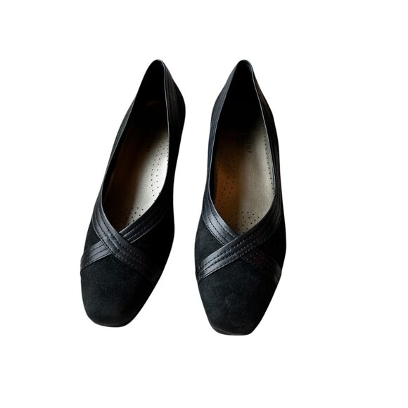 Mark Klemp Classics Womens Black Suede Leather Low-Heel Shoes Size 9N - Picture 2 of 9